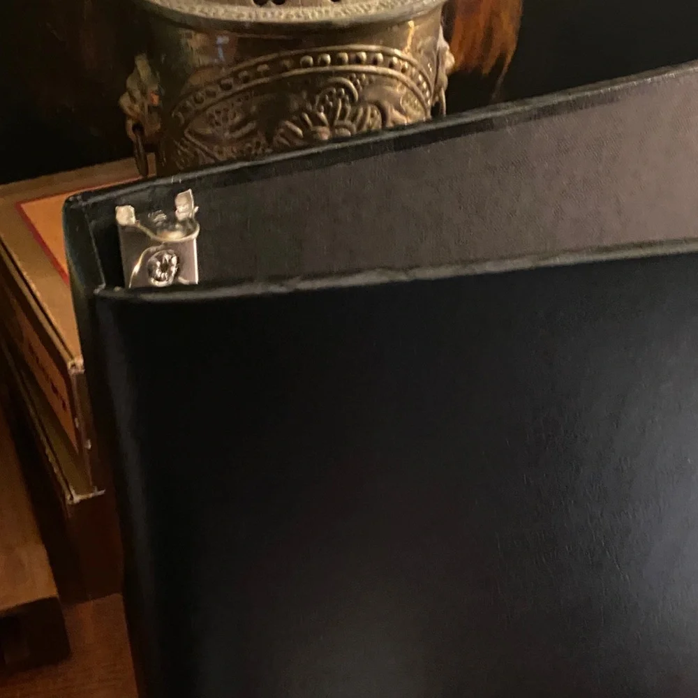 Business Black Leather Portfolio 3 Ringed Binder $$